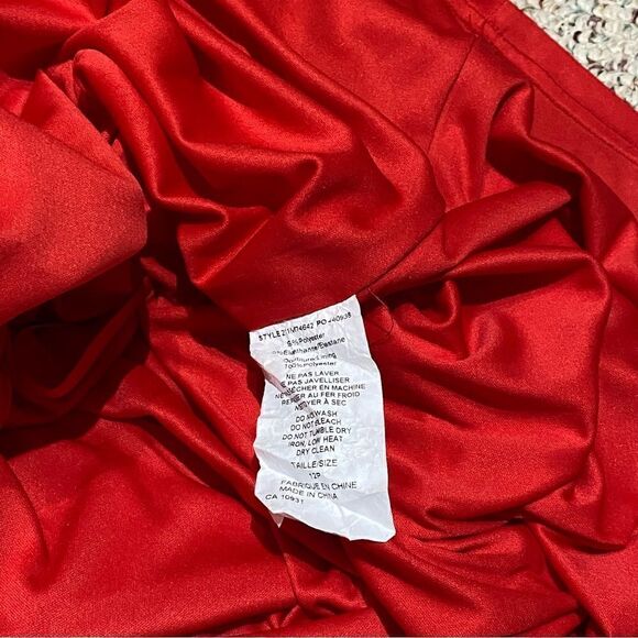 Laura Petites Red Drape Midi Summer Dress Womens Size 12 - Picture 5 of 7